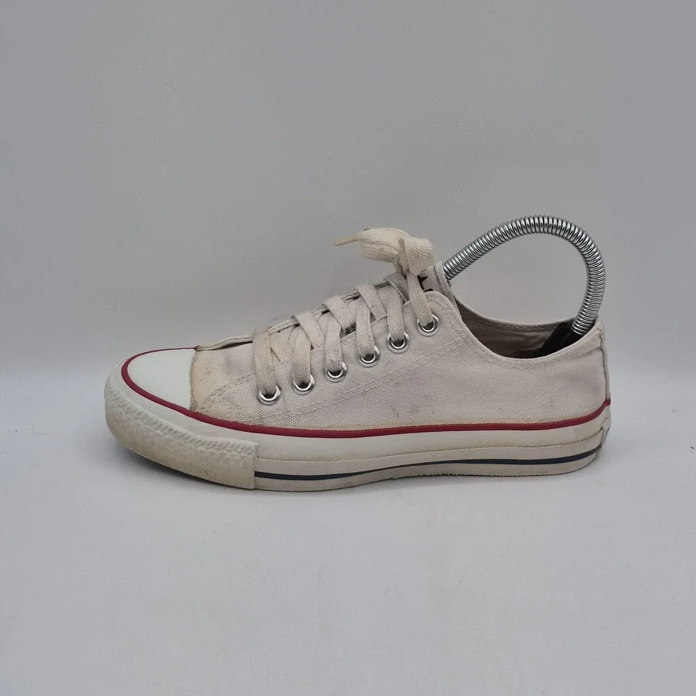 VINTAGE Converse All Star Shoes Mens Size 5‎ Off White Low Top Made in USA 90s